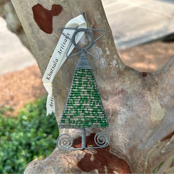 KHUTSALA ARTISIAN Handmade Beaded Christmas Ornaments set of 3 - Picture 9 of 13